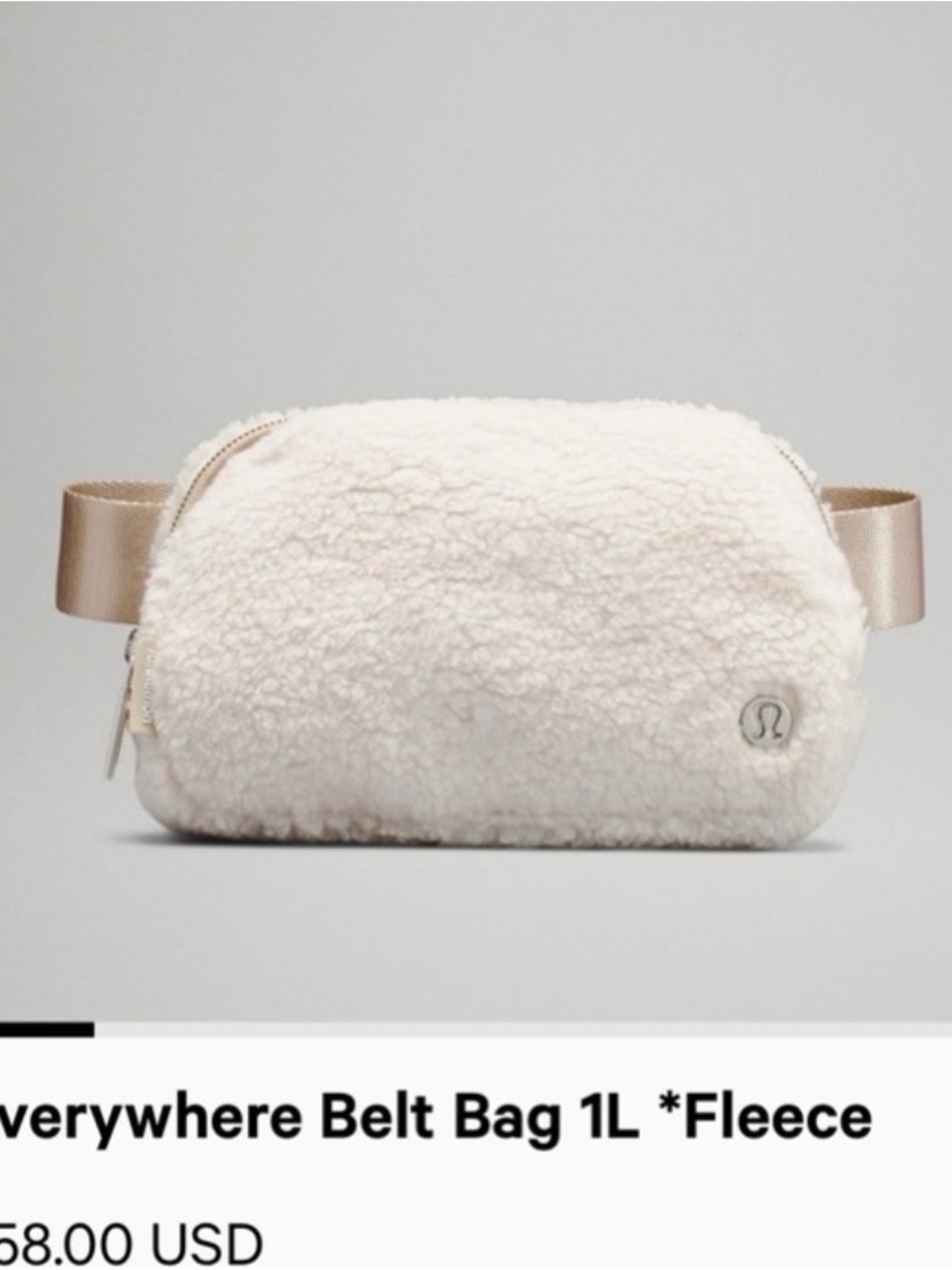 lululemon athletica Fleece Everywhere Belt Bag - Cream